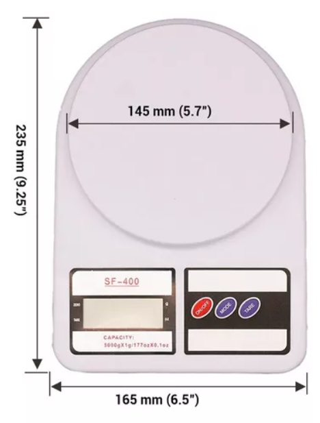 Gramera Electronica Pesa de Cocina